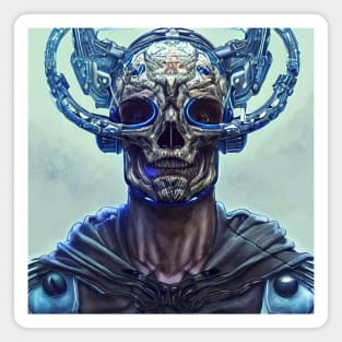 Cyberpunk skull Magnet